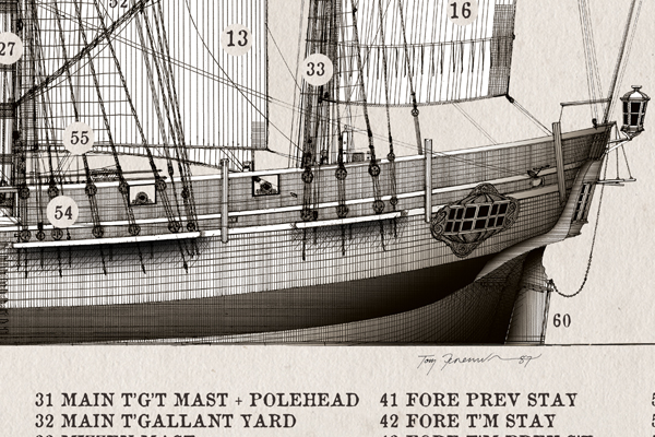 10) HMS Bounty 1787 by Tony Fernandes - signed open print