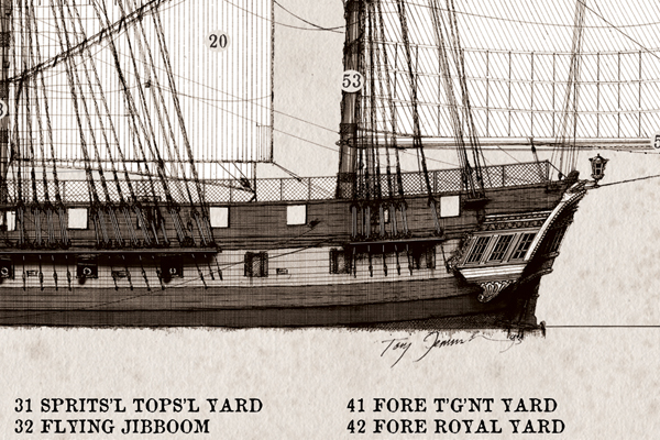 23) HMS Surprise 1796 by Tony Fernandes - signed open print